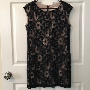 LOFT dress like new black nude 2P